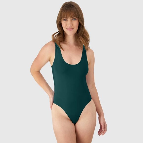 NEW Maidenform M Women's Seamless Smoothing Bodysuit MST001 Caper Green - Picture 1 of 5